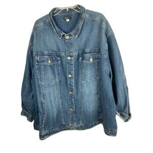 Supplies Size 3X Mens Denim Jacket Medium Wash Light Distressing